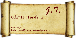 Gáll Teréz névjegykártya